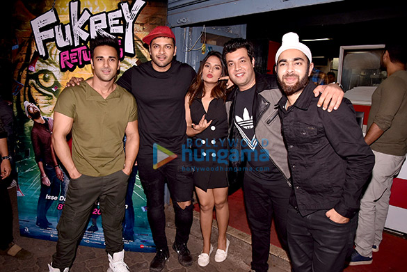 Team of Fukrey Returns snapped promoting the film at various location in Juhu