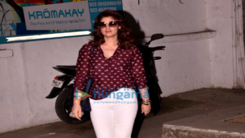 Twinkle Khanna snapped outside the salon