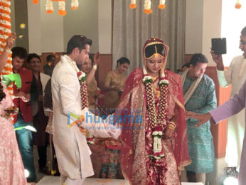 Vatsal Seth and Ishita Dutta pose after their wedding