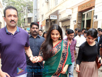 Vidya Balan and Manav Kaul promote 'Tumhari Sulu' at an outlet of Gopi Vaid