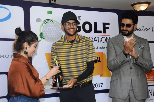 Abhishek Bachchan and Zaira Wasim attend the The Golf Foundation Pro-Am Championship 2017-3