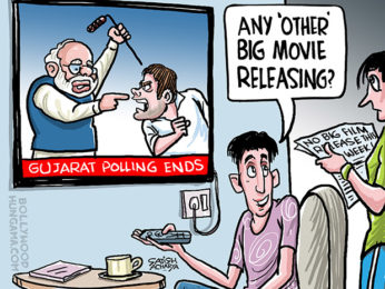 Bollywood Toons: No big Bollywood film release in Gujarat Election week!