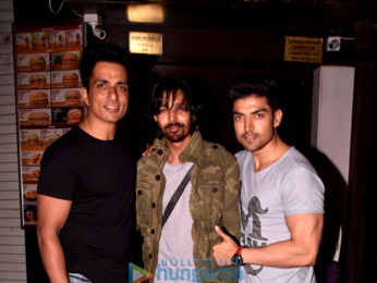 Gurmeet Choudhary, Sonu Sood and Sajid Khan at Harshvardhan Rane's birthday