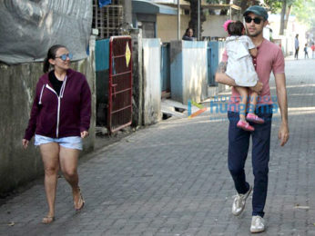 Imran Khan spotted with his daughter Imara and wife Avantika