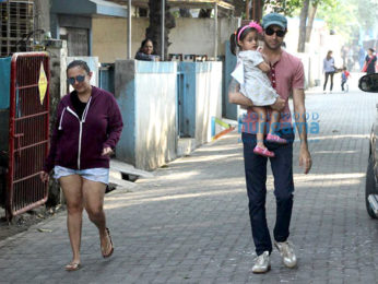 Imran Khan spotted with his daughter Imara and wife Avantika
