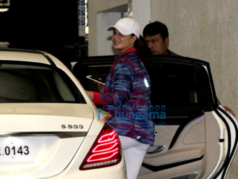 Jacqueline Fernandez snapped outside the gym