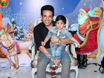 Karan Johar with Roohi and Yash at Tusshar Kapoor’s son Laksshya’s Christmas party