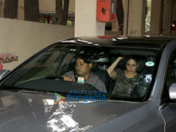 Kareena Kapoor Khan and Karisma Kapoor snapped at Manish Malhotra’s relative's residence