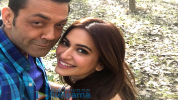 Kriti Kharbanda shares a selfie with co-star Bobby Deol from the sets of Yamla Pagla Deewana Phir Se