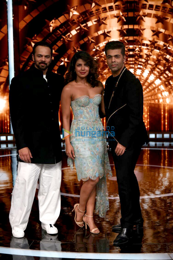 Priyanka Chopra, Karan Johar and Rohit Shetty on the sets of India’s Next Superstars Priyanka Chopra, Karan Johar and Rohit Shetty on the sets of India’s Next Superstars