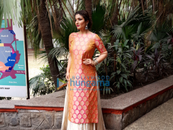 Raveena Tandon looks stunning in a Warp n Weft ensemble for an NGO event in Delhi