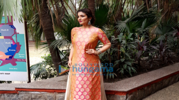 Raveena Tandon looks stunning in a Warp n Weft ensemble for an NGO event in Delhi