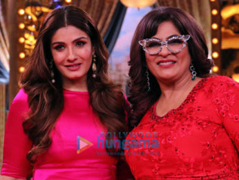 Raveena Tandon snapped on the sets of ‘Aunty Boli Lagao Boli’