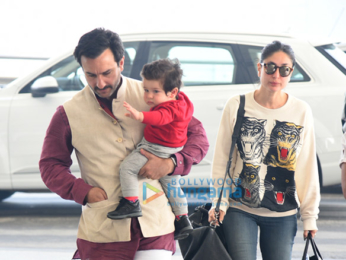 Saif Ali Khan and Kareena Kapoor Khan snapped at the airport