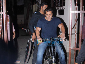 Salman Khan spotted on his Being Human cycle