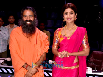 Shilpa Shetty and Baba Ramdev on the sets of 'Super Dancer 2'