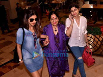 Shilpa Shetty and Raj Kundra snapped at JW Marriot