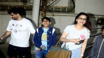 Sonali Bendre snapped with family at Juhu PVR
