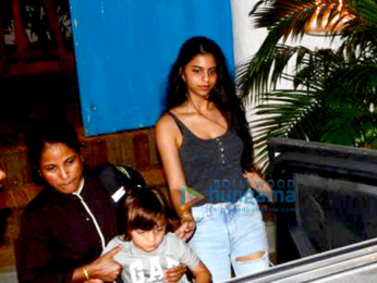 Suhana Khan, Abram Khan and Ananya Panday at Olive in Bandra