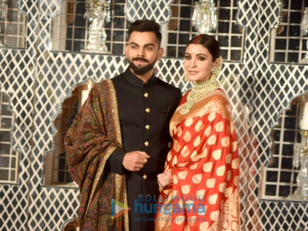 Virat Kohli and Anushka Sharma snapped at their Delhi wedding reception