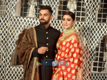 Virat Kohli and Anushka Sharma snapped at their Delhi wedding reception