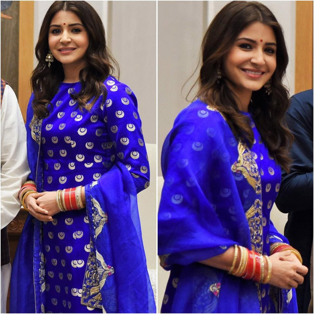 Wowza! Anushka Sharma, the down-right gorgeous December bride glows in a resplendent electric blue ensemble! (2)