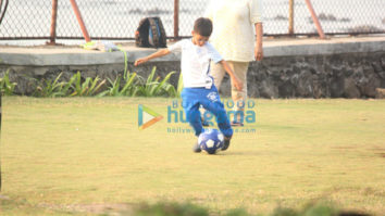 Aamir Khan’s son Azad spotted playing football
