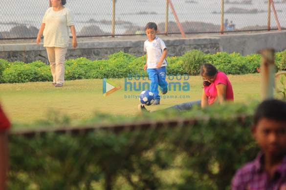 aamir khans son azad rao spotted playing football 2