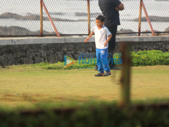 Aamir Khan's son Azad Rao spotted playing football