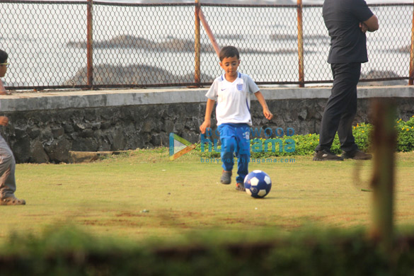 aamir khans son azad rao spotted playing football 6