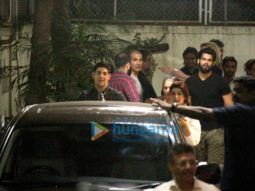 Akshay Kumar, Twinkle Khanna and R. Balki spotted at ‘Padman’ screening at Sunny Super Sound in Juhu