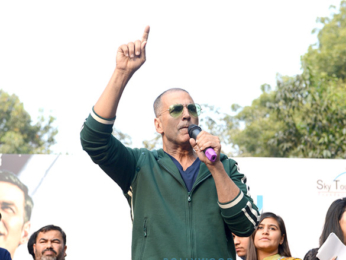 Akshay Kumar snapped promoting his film 'Pad Man' at Delhi University