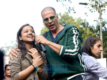 Akshay Kumar snapped promoting his film 'Pad Man' at Delhi University