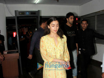 Alia Bhatt and Ranbir Kapoor snapped attending a screening of 'Padmaavat' in Lower Parel