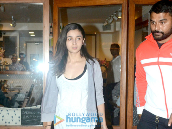 Alia Bhatt snapped at Sequel Cafe in Bandra
