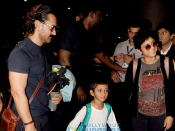 Aamir Khan and family snapped at the airport returning from Goa