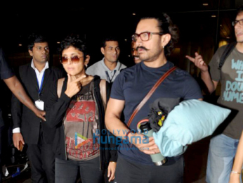 Aamir Khan and family snapped at the airport returning from Goa