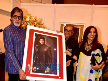 Amitabh Bachchan graces at Dilip De's art event