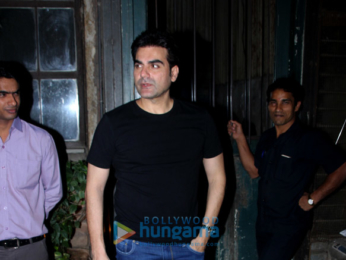 Arbaaz Khan and Sara Ali Khan spotted at Pali Village Cafe