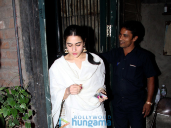 Arbaaz Khan and Sara Ali Khan spotted at Pali Village Cafe