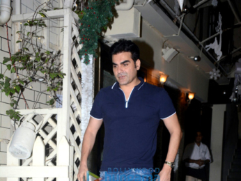 Arbaaz Khan snapped with friends at Smoke House Bandra