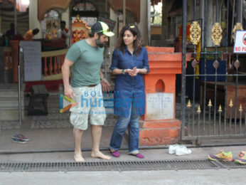 Bakhtiyaar Irani and his wife Tanaz Irani at Shiv Shankar Ganesh Mandir, Juhu