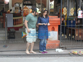 Bakhtiyaar Irani and his wife Tanaz Irani at Shiv Shankar Ganesh Mandir, Juhu
