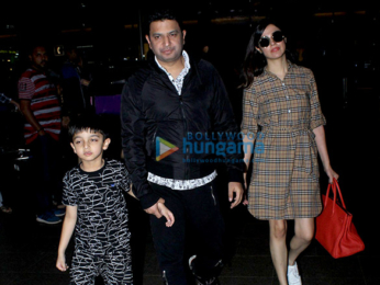 Bhushan Kumar snapped with his family snapped at the airport
