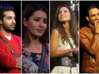 Bigg Boss 11 Finale: Hina Khan, Vikas Gupta, Puneesh Sharma and Shilpa Shinde tear up watching their journey videos! Bigg Boss 11 Finale: Hina Khan, Vikas Gupta, Puneesh Sharma and Shilpa Shinde tear up watching their journey videos!