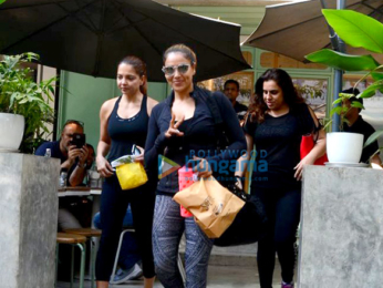 Bipasha Basu and Deanne Panday spotted at Kitchen Garden in Bandra