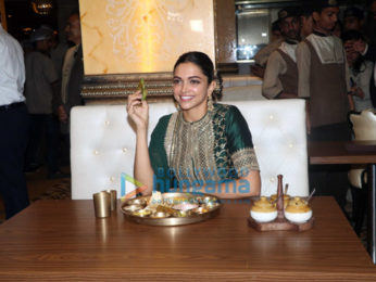 Deepika Padukone snapped at Maharaja Bhog restaurant