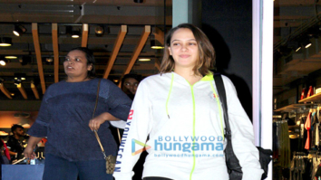 Hazel Keech snapped at the Puma store in Khar