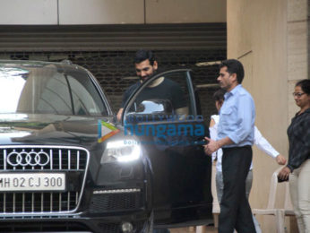 John Abraham snapped outside a friend's place