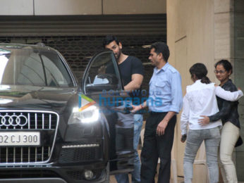 John Abraham snapped outside a friend's place